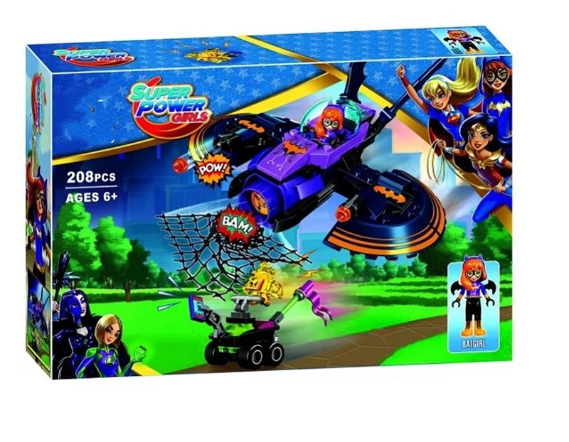 Super Bat girl Batjet Chase Hero совместим с 41230 моделями строительными блоками кирпичами Wonder