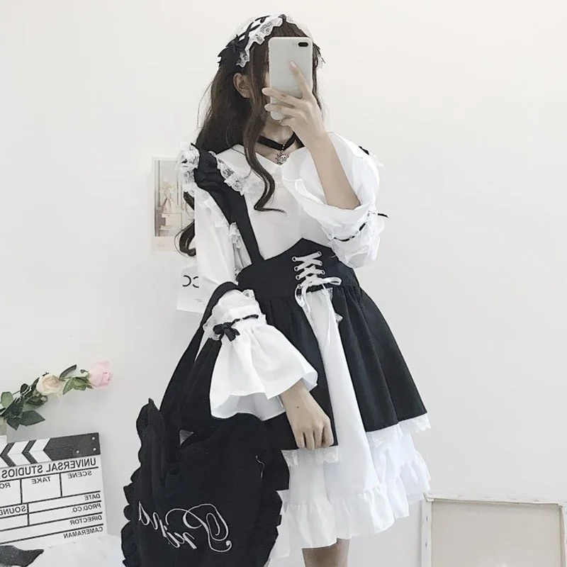 Платье в стиле лолита новинка 2019 милое готическое кружевное платье принцессы