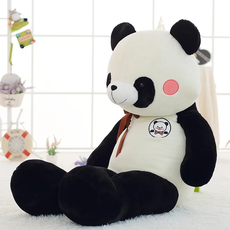 Новая имитация панды кукла черно-белая плюшевая Мишка Тедди аниме охватывающая