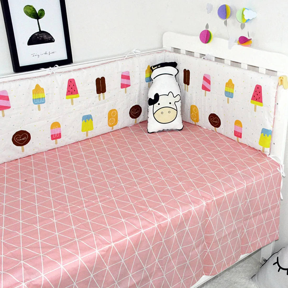 Детский бампер в кроватку для новорожденных протектор детской кровати вокруг