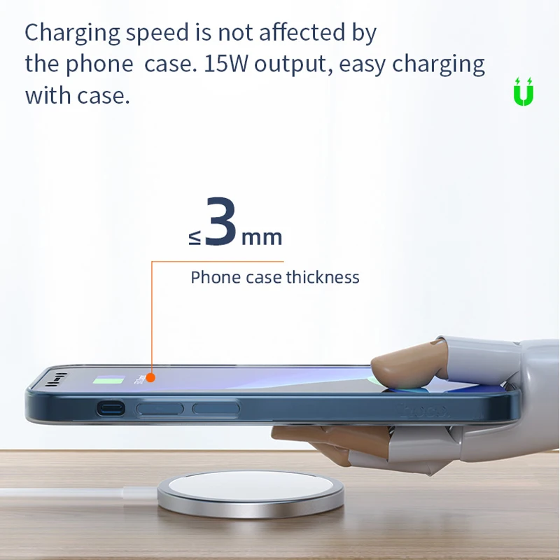 Hoco 15W Wireless Charger Magnetic Adsorption For iPhone 12 11 Pro Max PD 20W EU UK US Phone Charger Adapter For Samsung S20 S21