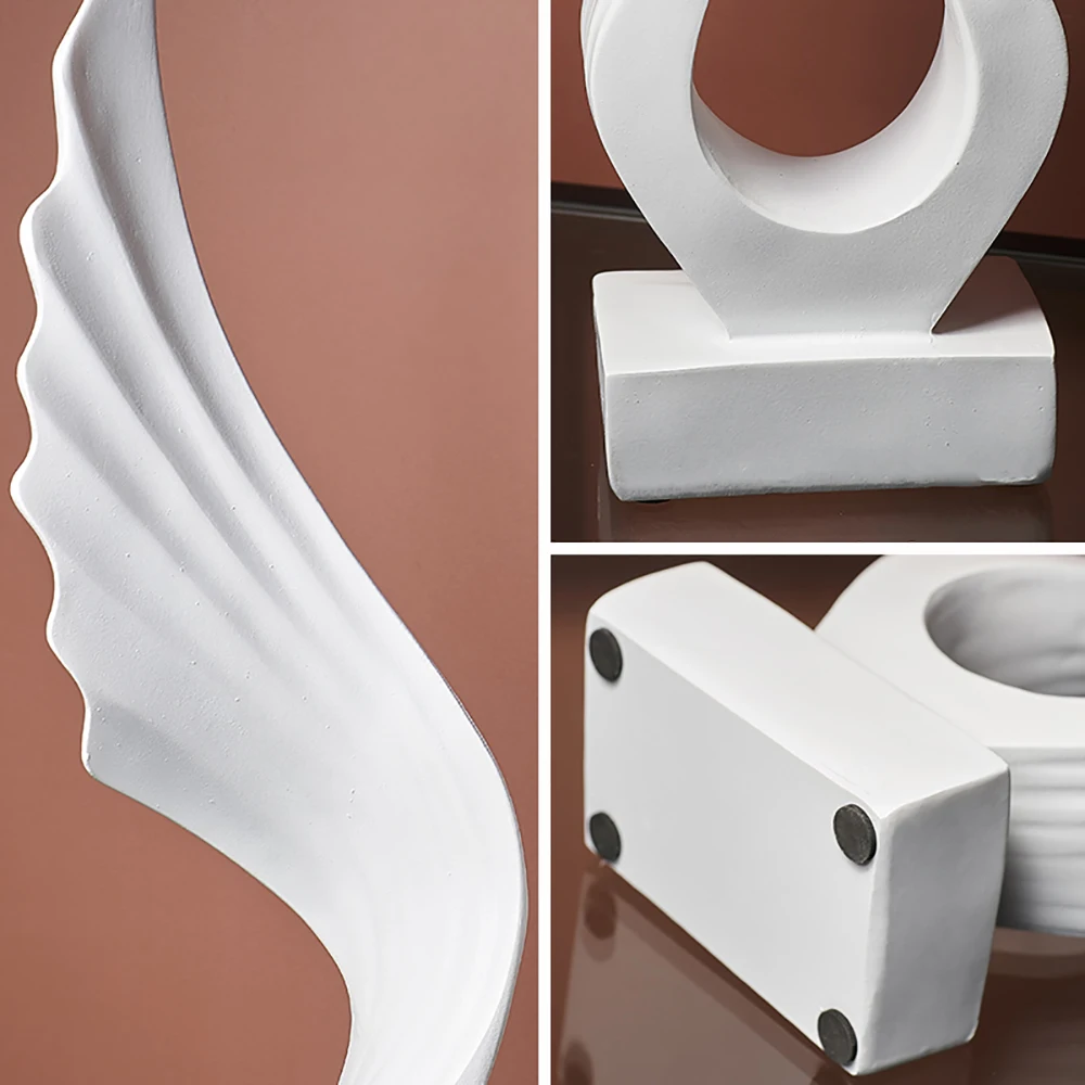 Европейский Стиль Крылья пластиковые художественные украшения черный и белый