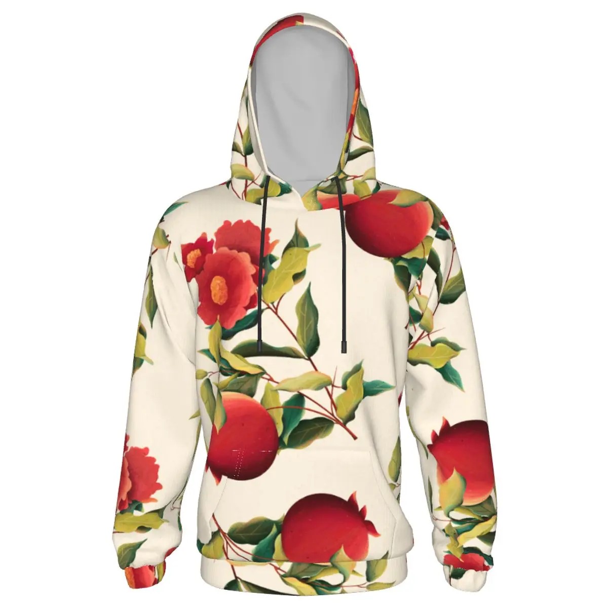 

2021 Spring and Autumn Boys Fashion Hoodie 3D Printed Pomegranate Flower Pattern Top Outdoor Sports and Leisure Men's Hoodie