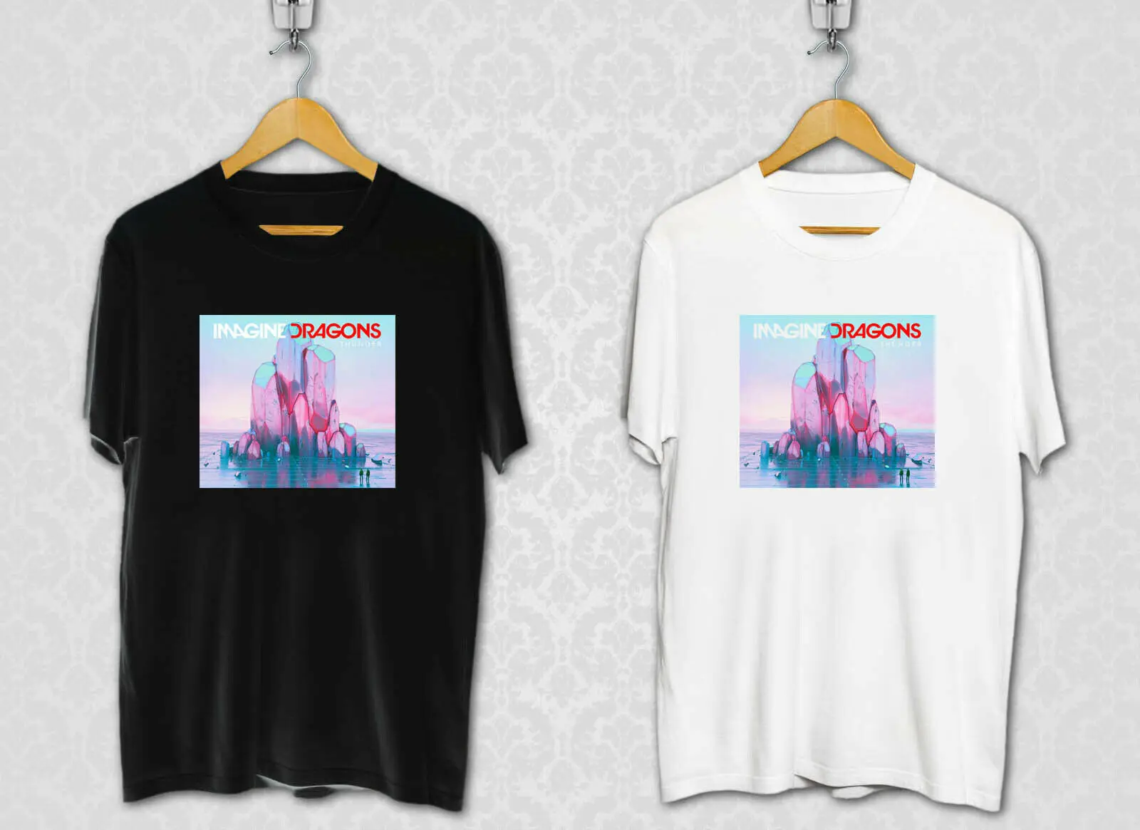 Нарисованные драконы группа гром альбом Обложка Черный Белый Футболка размер s