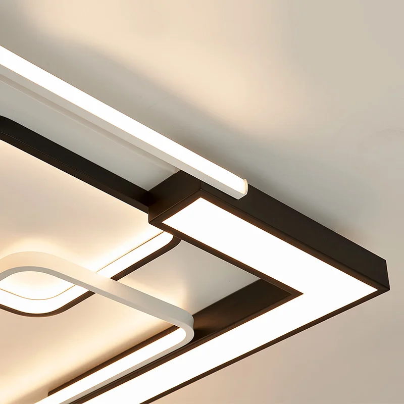 Люстра освещение для гостиной спальни Lustre прямоугольная люстра AC85 265V lamparas de techo