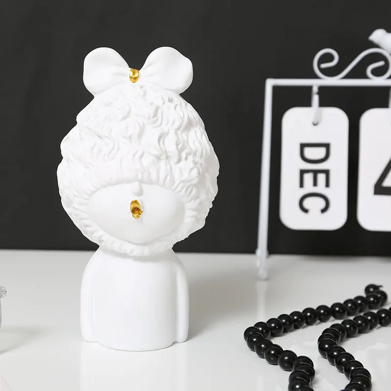 Скандинавский леденец статуэтка для девочек скульптура кукла из смолы статуя