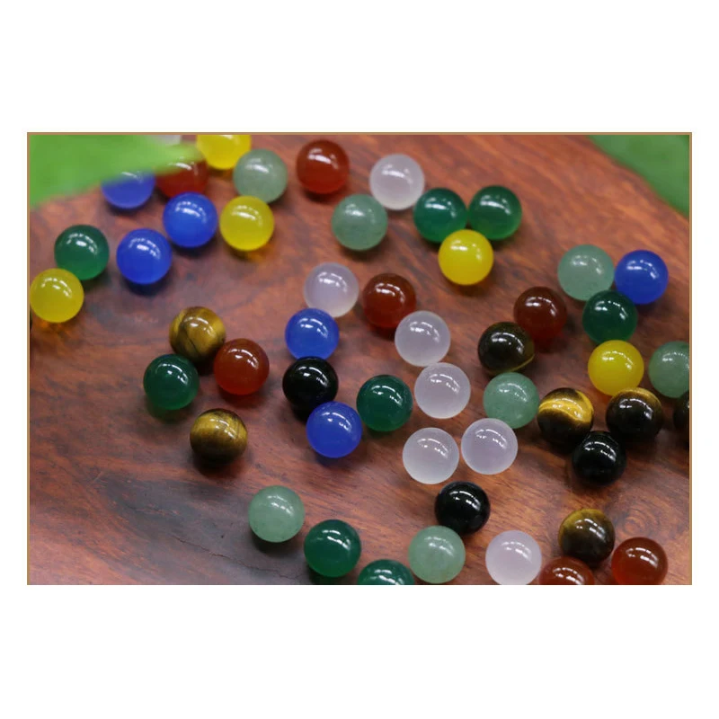

15pcs Natural Crystal Ball Chakra Tumbled Stone Healing Gemstone Rock Mineral Crystal Bead 8-10mm Home Decoration Ball