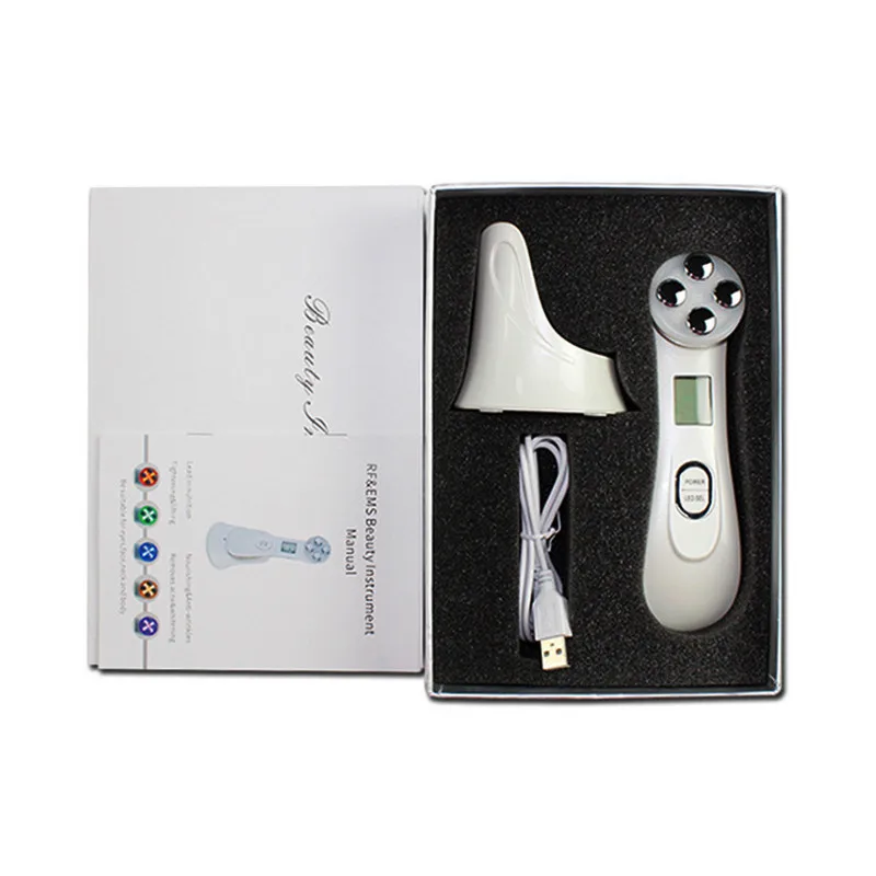 

EMS Electroporation Skin Rejuvenation Beauty Instrument And Ultrasonic Mini Hifu RF Radio Frequency Massager For Face Lifting