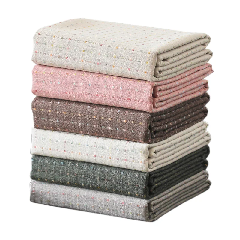 

50*140cm Plaid Dyed Fabric Color Small Square Yarn-dyed Cotton Handmade DIY Clothing Fabric
