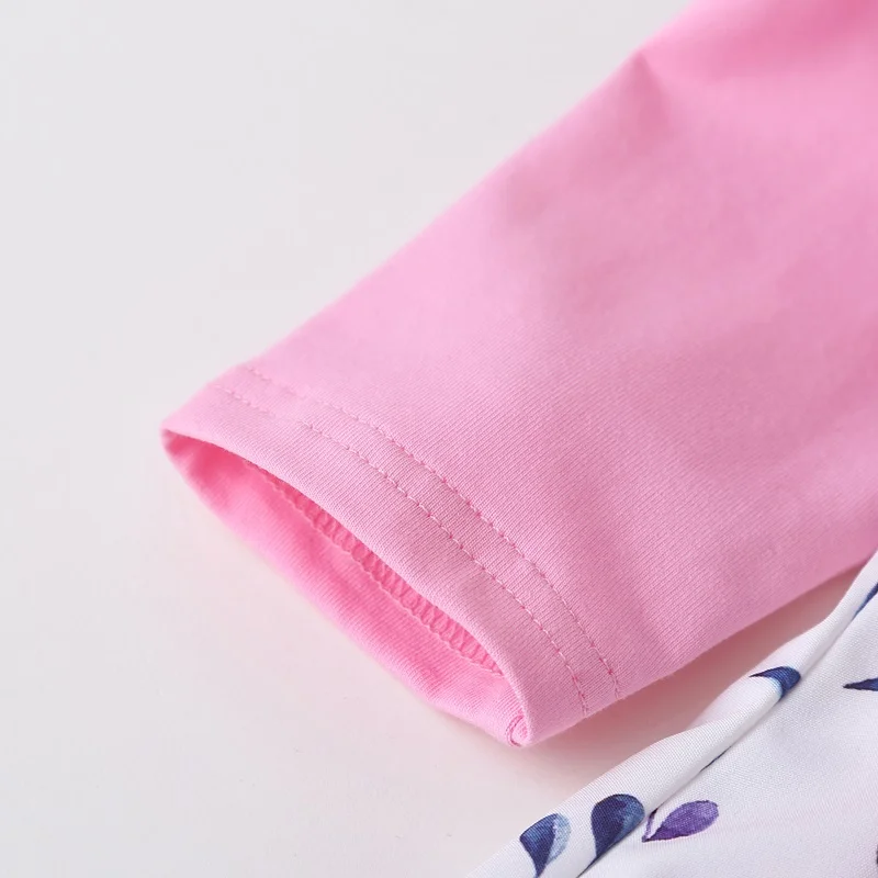 

Newborn Baby Girl Clothes Flower Print Patchwork Lace Peter Pan Collar Long Sleeve Baby Girl Romper Sweet Princess Dress 3-18M