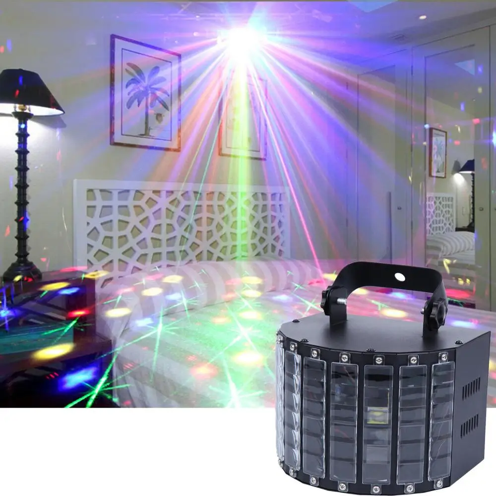 Ridgeyard 9 цветов светодиодный сценический эффект бабочки RGB Авто звук KTV Вечерние |