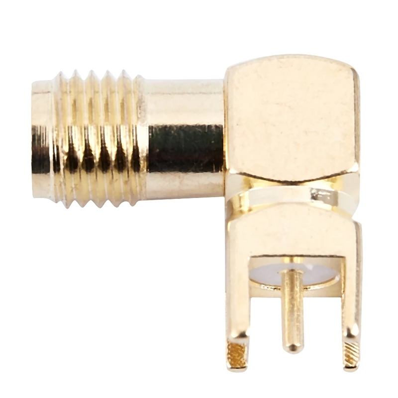 HTHL SMA женский правый угол крепление на печатную плату пайкой RF коннектор адаптер