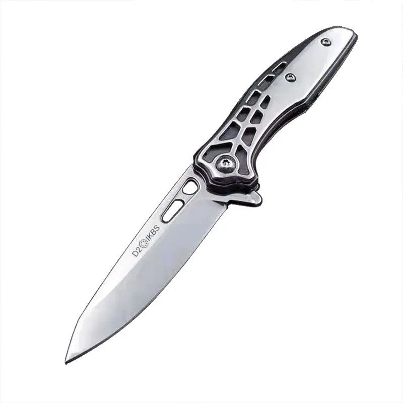 

High Hardness D2 Steel Forging Damascus Pattern Outdoor Camping Folding Knife With Self Defense Hunting