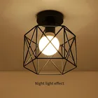Промышленная потолочная лампа в форме квадратной алмазной железной люстры, подвесной светильник для прихожей, прихожей, коридора, крыльца