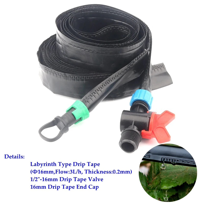 

Набор микрокапельного орошения, 5 ~ 50 м, 3 л, тип лабиринта, система капельного орошения, садовый шланг для просачивания, наборы для полива DIY