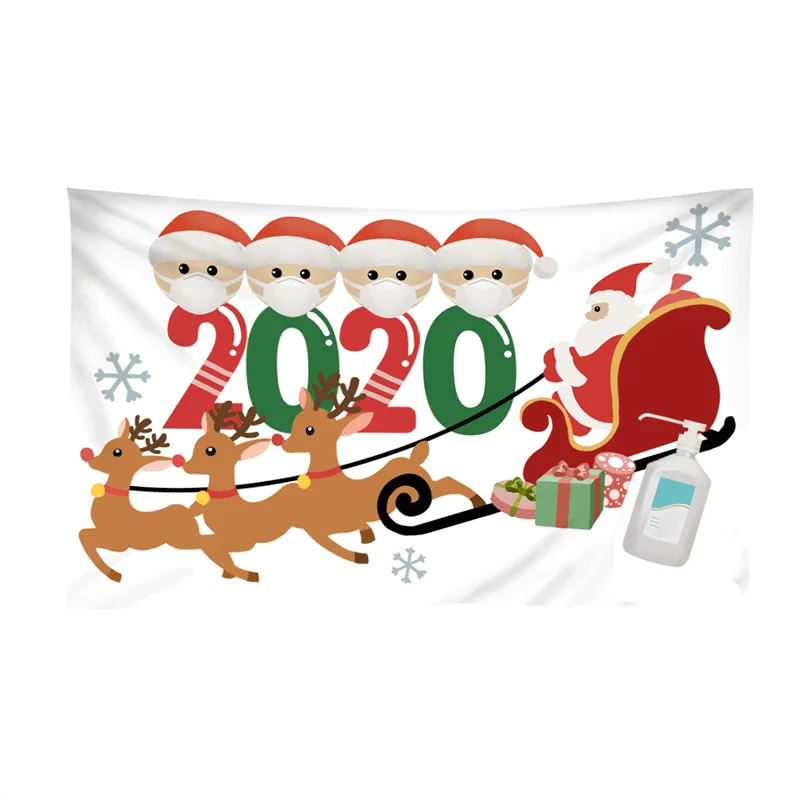 2021 Рождество живых дом Шелковый гобелен настенный Ткань Красивые домашние