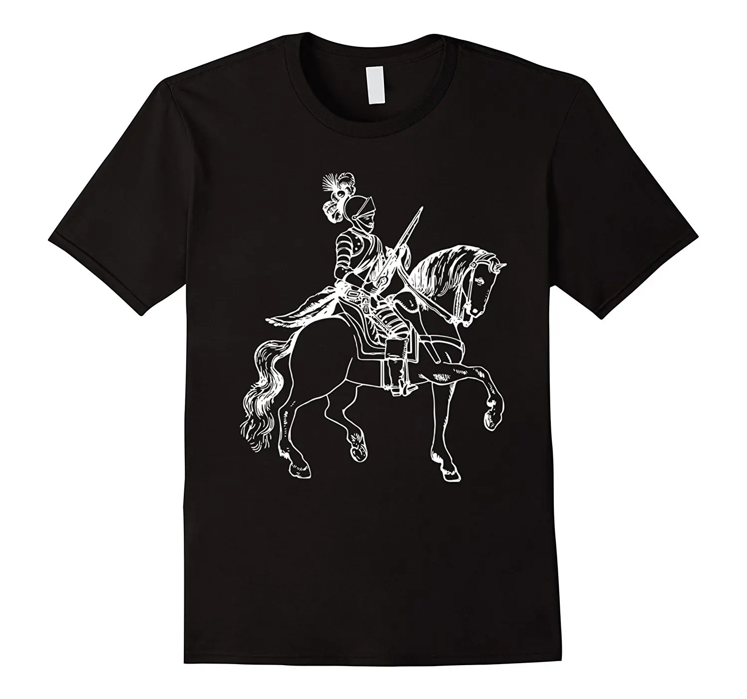 Темплар футболка рыцарь в сияющих доспехах на лошади средневековой Новое