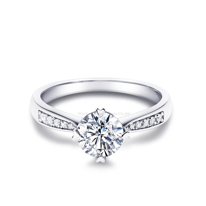 Tianyu драгоценные камни классическое серебряное обручальное кольцо с муассанитом