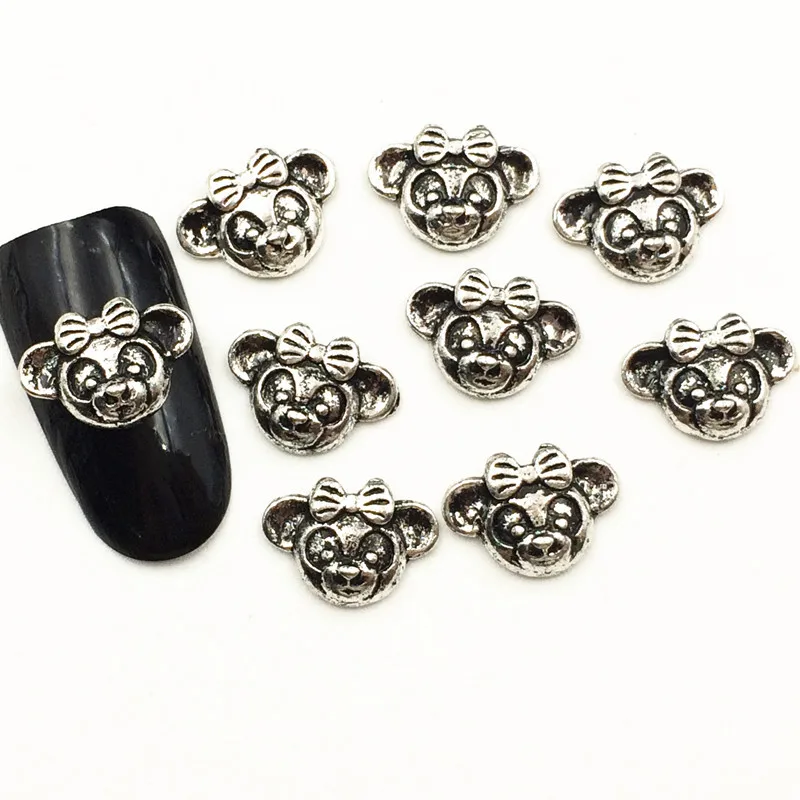 50 шт./упак. японские 3D украшения для ногтей металлические милые аксессуары в виде