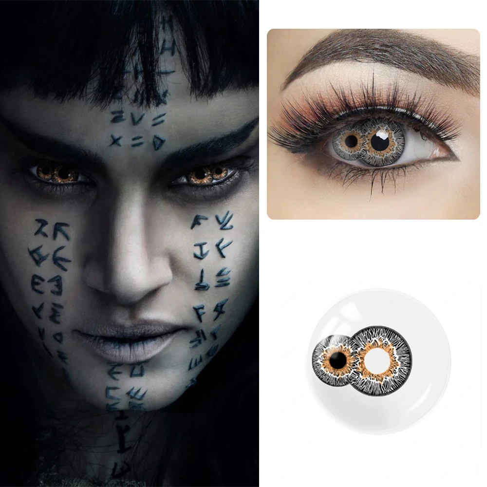 22MM Sclera Lenses Sasuke Sharingan Contacts Anime Cosplay Crazy Lens for Eyes Colored Halloween Big Eye | Красота и здоровье