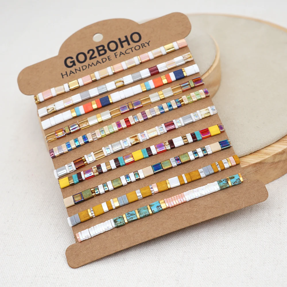 Браслет Go2boho Miyuki Женский браслеты из настоящего Тила для женщин ювелирные