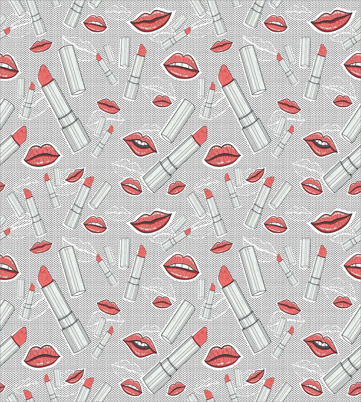 Набор пододеяльников для рисования рисунка макияжа губ и помады Модная девушка