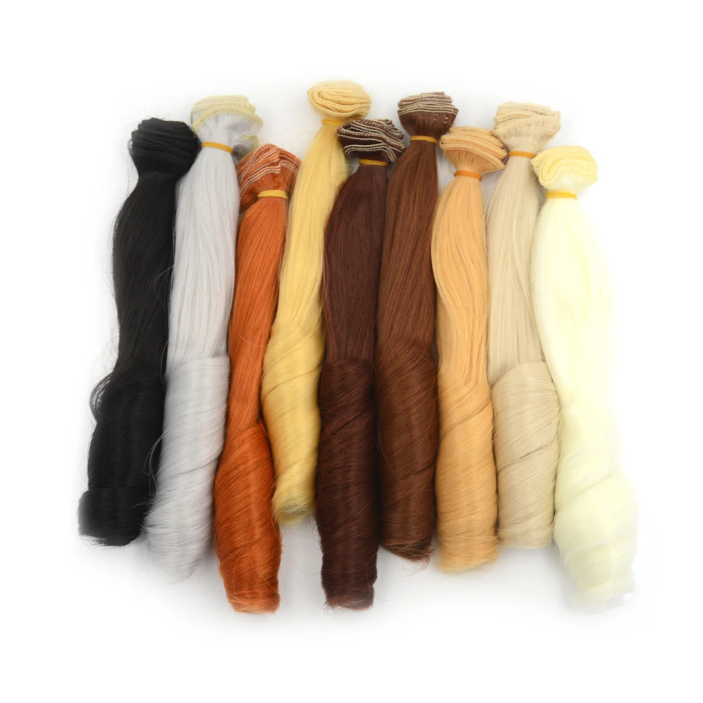 

1 шт. 2New высокое Температура парики с волнистыми волосами для куклы цвет: коричневый, хаки, черный, тепло кукольные волосы 1/3 1/4 1/6 BJD Diy кукла па...