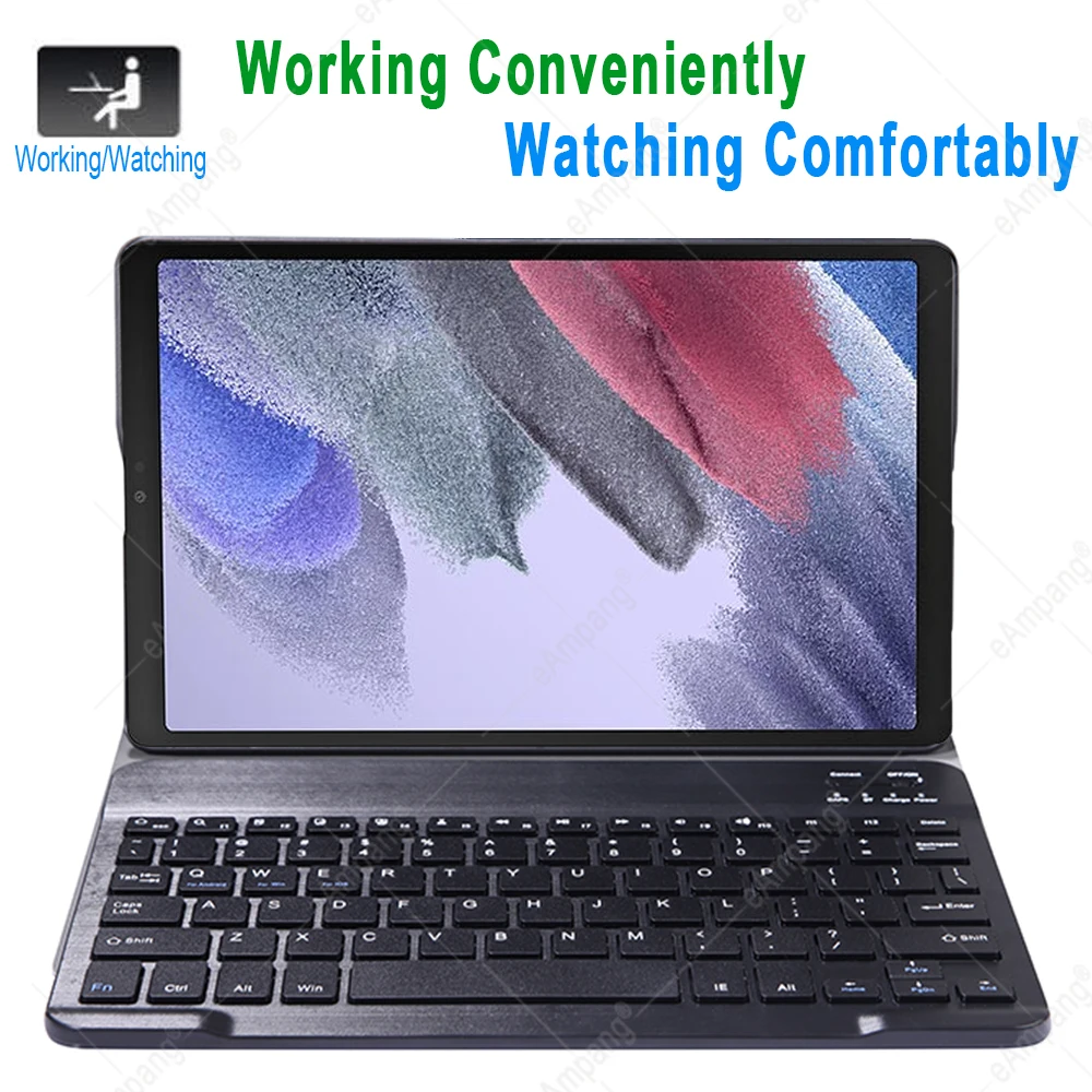 case for samsung galaxy tab a7 lite 8 7 keyboard case sm t220 sm t225 detachable bluetooth compatible keyboard cover funda capa free global shipping