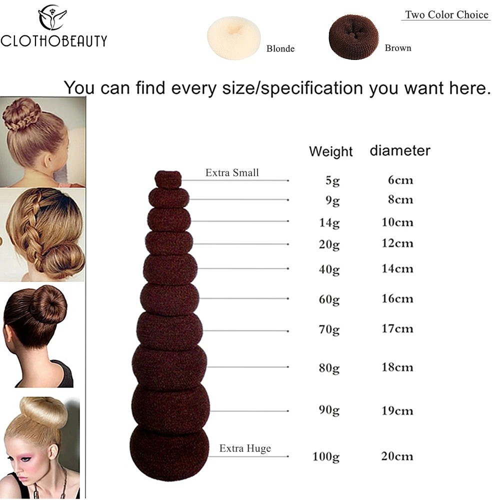 Clotobeauty 1 шт. булочки для волос пончик производитель женские шиньон Кольцо Стиль