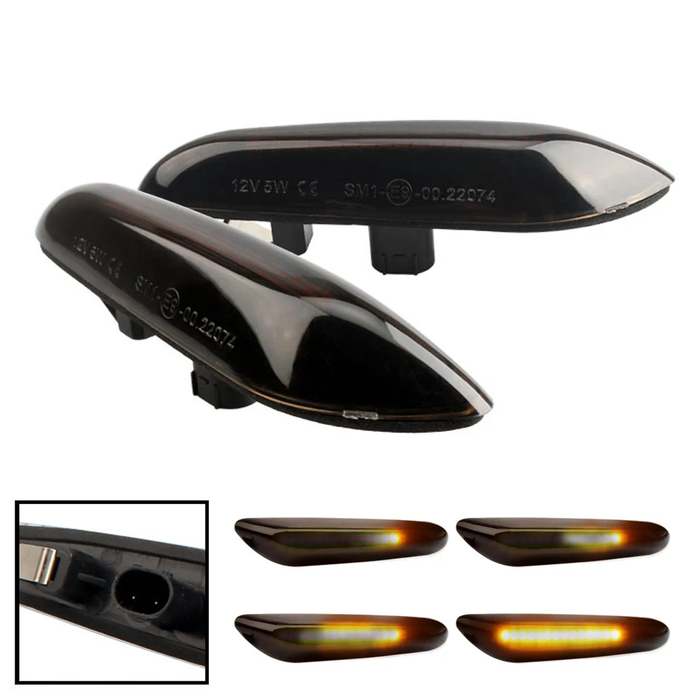 

Светодиодный динамический боковой указатель поворота roadsun, световой индикатор для E36, E46, X5, E53, E90, E91, E60, E83, E84, E92, серия 1, 3, 5