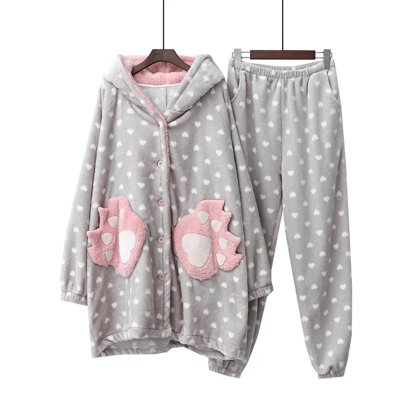 Осень зима ночное белье с вышивкой ананаса теплый банный халат из кораллового