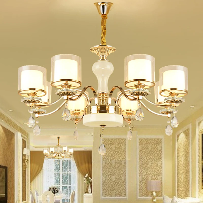 

Postmodern LED chandelier Nordic Crystal lighting study dining living room luxury hanging lamp bedroom home deco fixtures