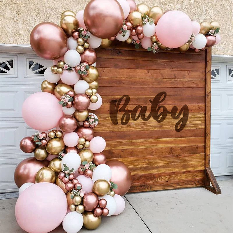 

Chrome Rose Gold Balloon Metallic Pink Baloons Garland Arch Baby Shower 1st Birthday Party Globos Wedding Bridal Shower Ballon