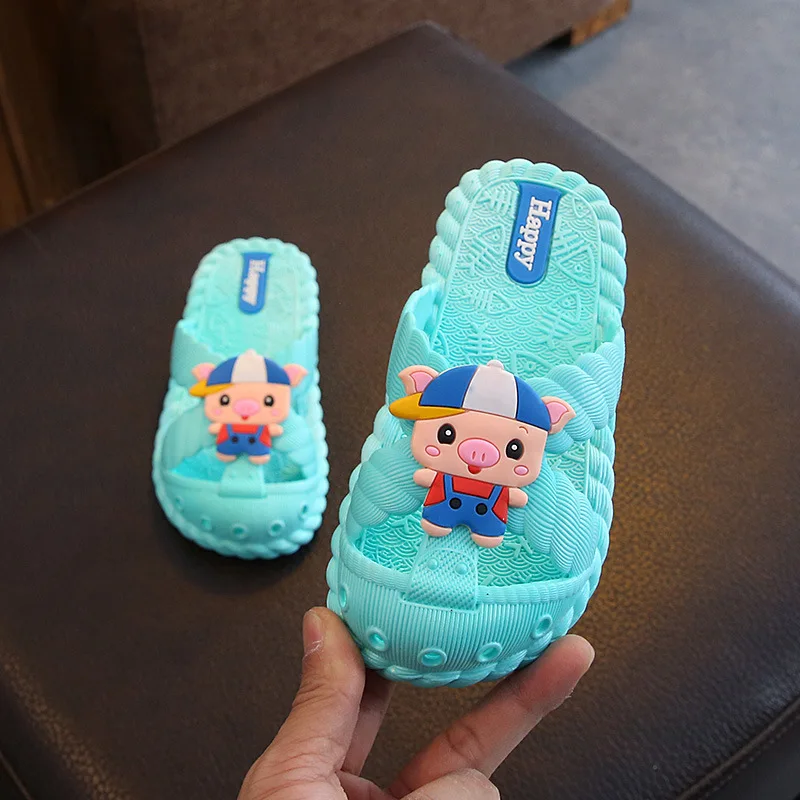 Детские летние туфли с дырками Нескользящие Мультяшные пещера дышащие для