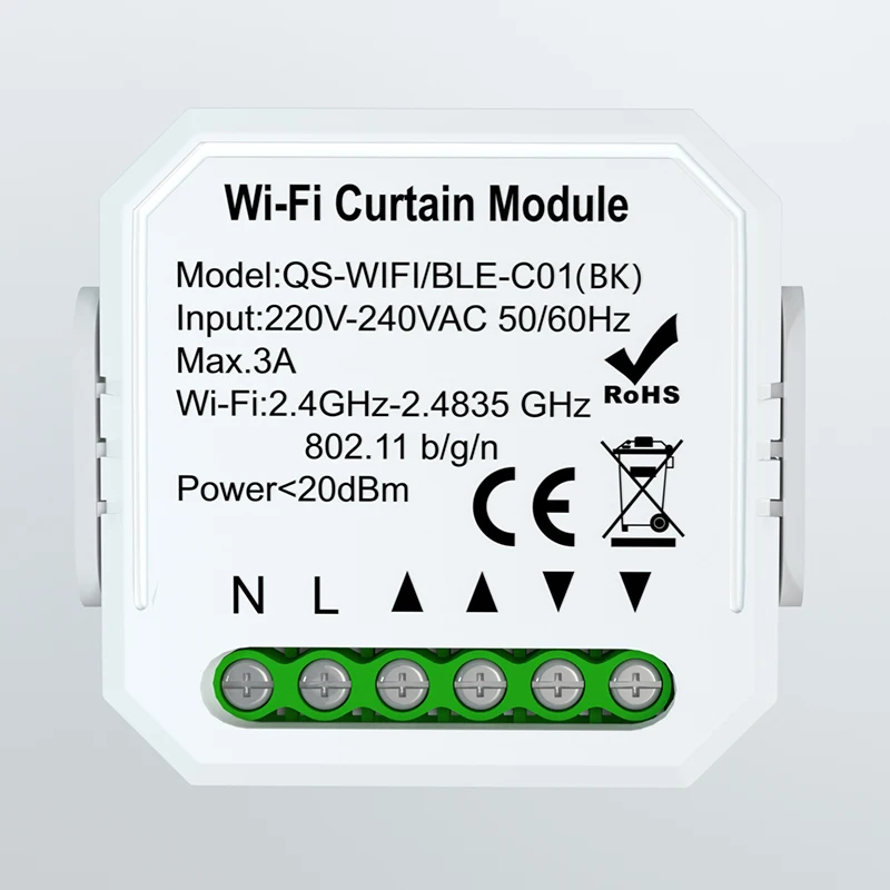 

Graffiti Smart Curtain Switch Curtain Switch Wifi BK Smart Switch Roller Shutter Motor DIY Smart Home 2.4GHz Wifi Smart Switch