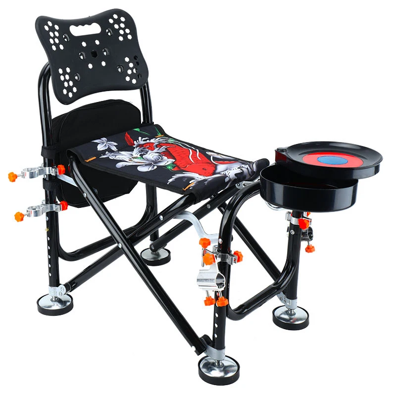 Aluminum alloy folding fishing chair multifunctional stool camping natural hiking | Спорт и развлечения