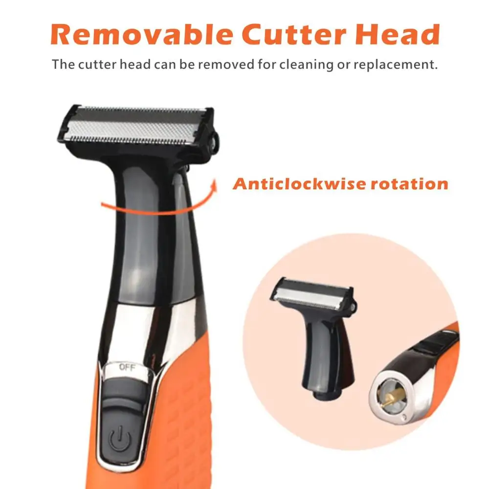 Перезаряжаемая Бритва для бороды электрическая бритва триммер тела Мужская