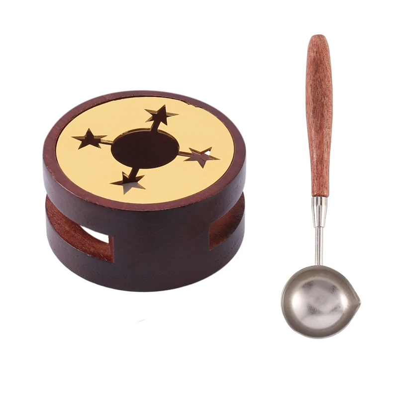 

Retro Seal Wax Pot Beads Sticks Heater Wax Sticks Melting Glue Oven Spoon Tool Sealing Wax Melting Pot for Candle Stamp