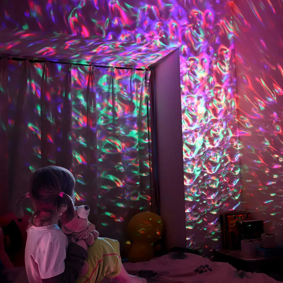 Светодиодный проектор Thrisdar в виде водной волны уличсветильник RGB ламсветильник