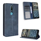 Чехол для Nokia 2,4, Роскошный кожаный флип-чехол, чехол с подставкой и отделением для карт, чехлы для телефонов Nokia 2,4 без магнитов, чехол 6,5 дюйма