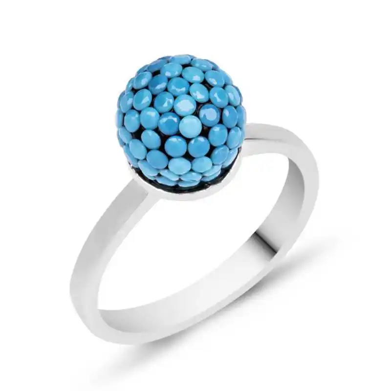 

Silverlina серебро с голубым камнем Ball Lady Ring