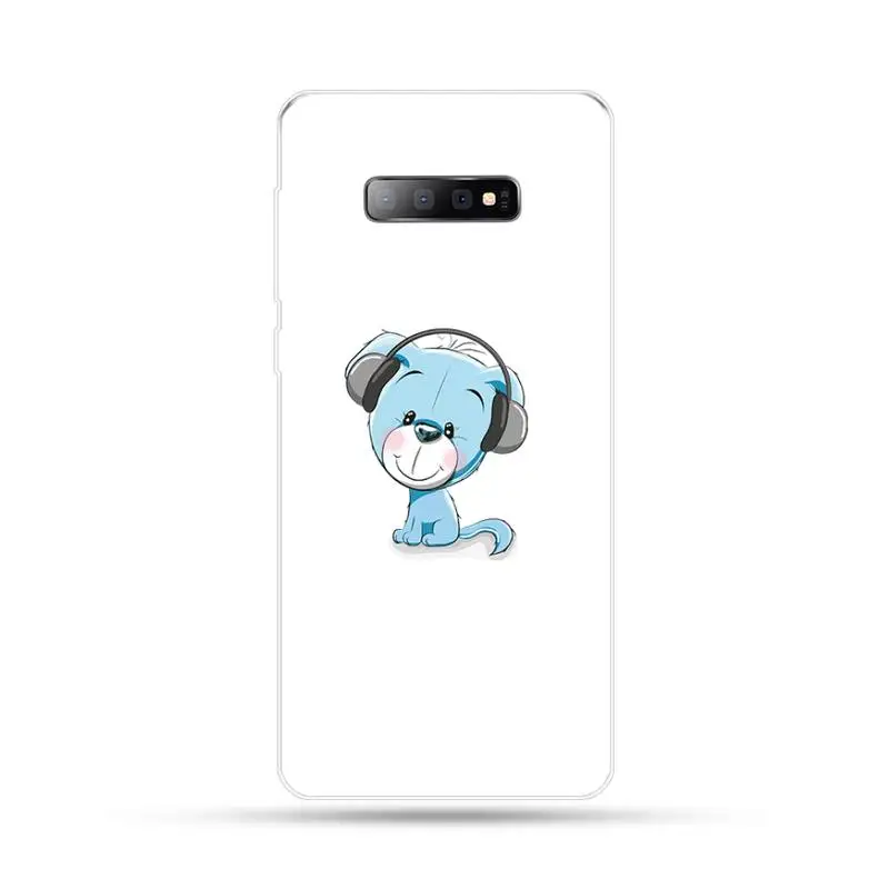 

Cute funny Music-loving animals Phone Case For Samsung Galaxy S5 S6 S7 S8 S9 S10 S10e S20 edge plus lite cover funda coque