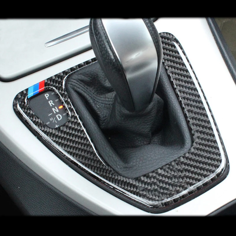 

LHD RHD for BMW 3 Series E90 E92 E93 Accessories Real Carbon Fiber Sticker Gear Shift Panel Cover Interior Trim Decoration strip