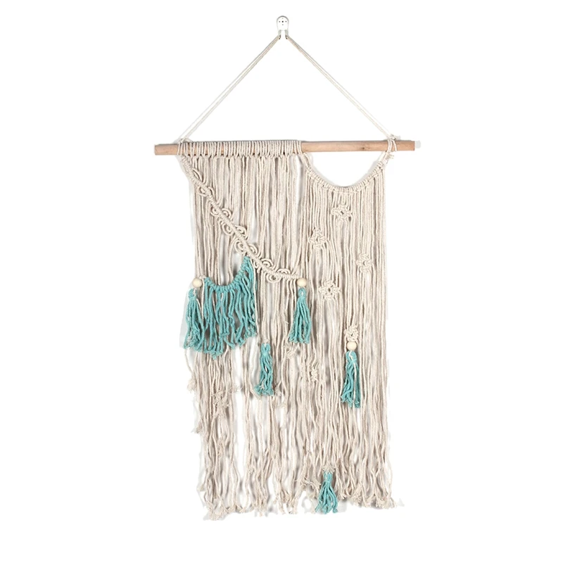

Macrame Wall Hanging Hand Woven Boho Tapestry Bohemian Wedding Tapestry for Apartment Living Room Bedroom Decoration