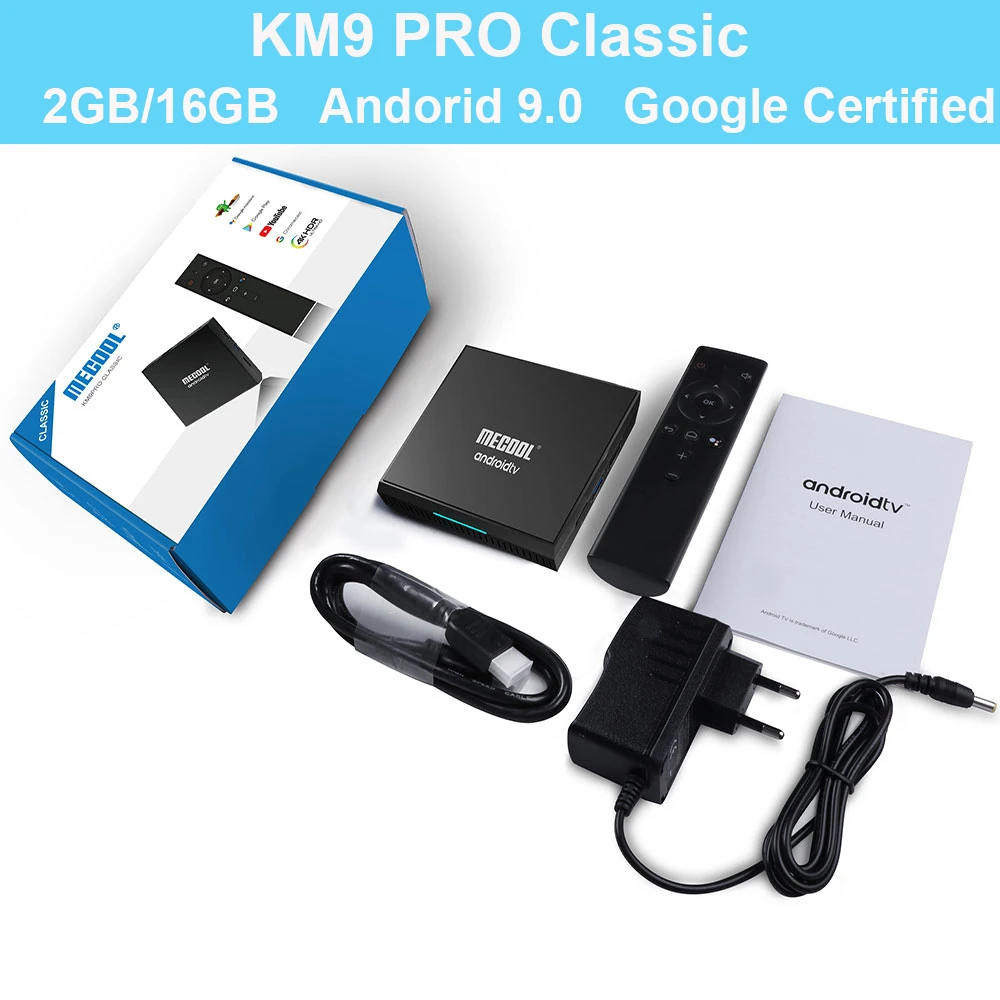 ТВ-приставка Mecool KM9 4G 32G Android 9,0 Amlogic S905X2 USB3.0 Smart 4K телеприставка 2,4G/5G Dual wifi Bluetooth 4,1 Android tv Box - Цвет: KM9 PRO classic