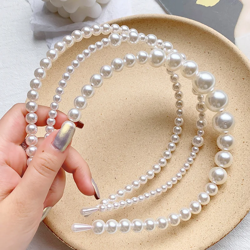 

Xwen 2021 New Women Elegant Full Pearls Hairbands Sweet Headband Hair Bundle Lady Hair Hoops Fashion Accessories