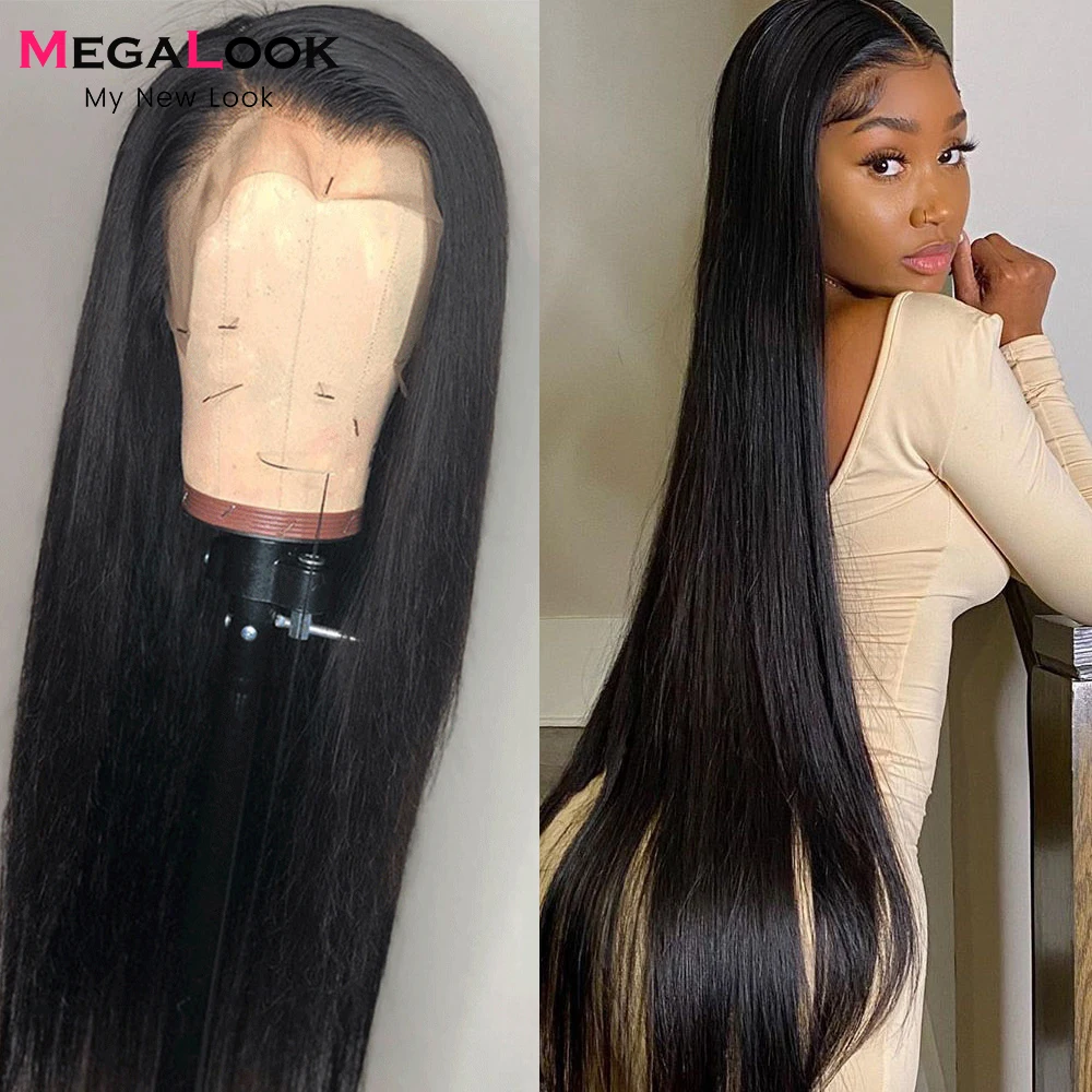 13x6 Lace Front Wig Human Hair Wig PrePlucked 13x4 Transparent Lace Frontal Wig 30 32Inch 4x4 Closure Wig Brazilian Straight Wig