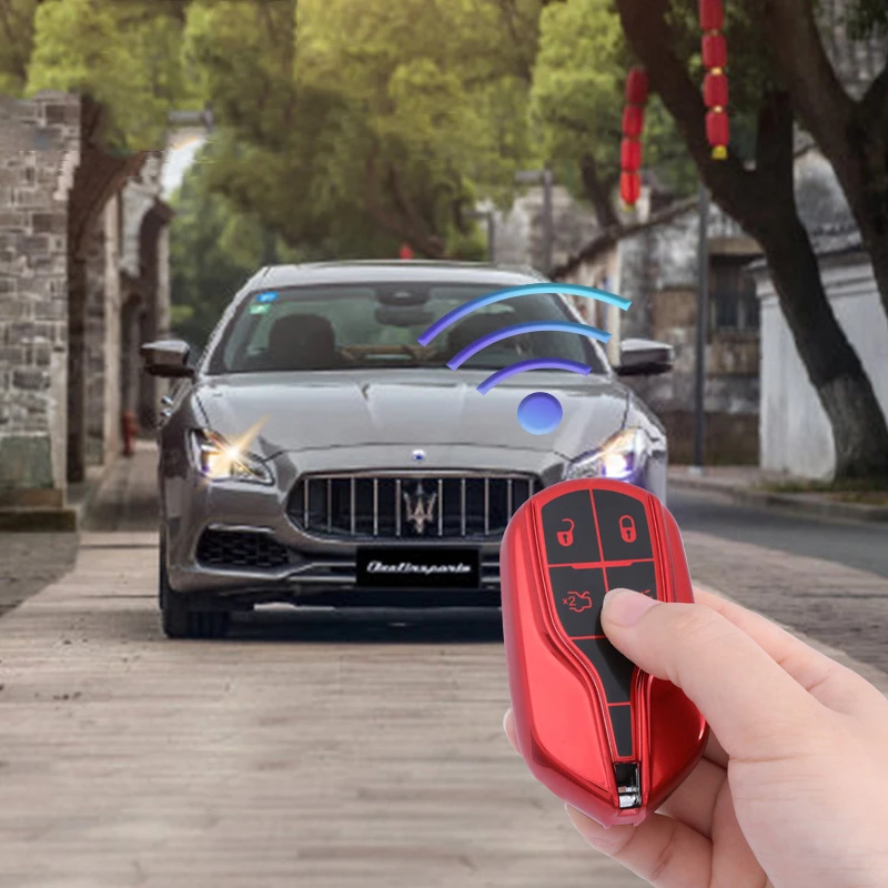 

Beautiful New Soft TPU Car Key Case Cover For Maserati Ghibli Quattroporte Granturismo Spoiler Levante Coolest Auto Accessorise
