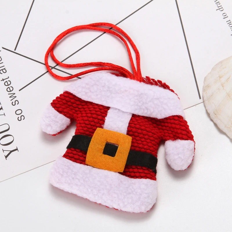 Рождественская посуда нож вилка крышка костюм Санта-Клауса набор столовых