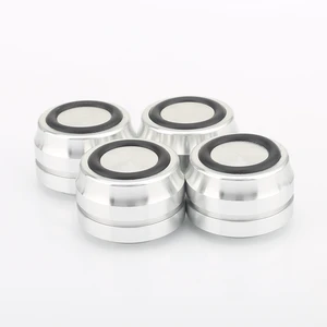 4PCS 33*22mm Aluminum Alloy Speaker Stand Chassis Feet with Non-Slip Mat Spikes DISCS Turntable CD Player DAC Machine Base Feet